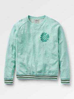 Passenger Fade Organic Cotton Oversized Sweatshirt, Aqua Marl, Aqua Marl