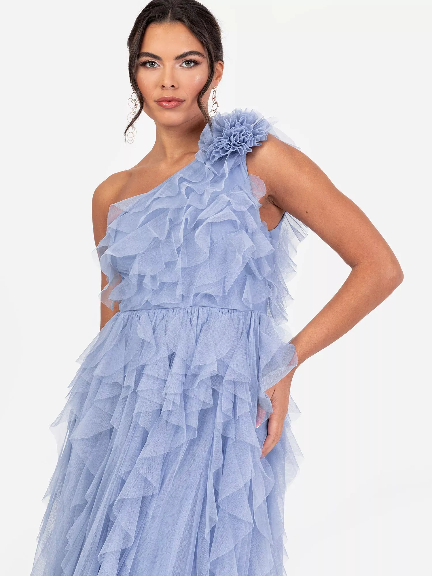 Anaya With Love Abendkleid - Ein-Schulter Maxikleid, A-Line, Aus Recyceltem Polyester