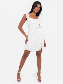 Anaya With Love Floral Ruffle Cami Mini Dress, White, White