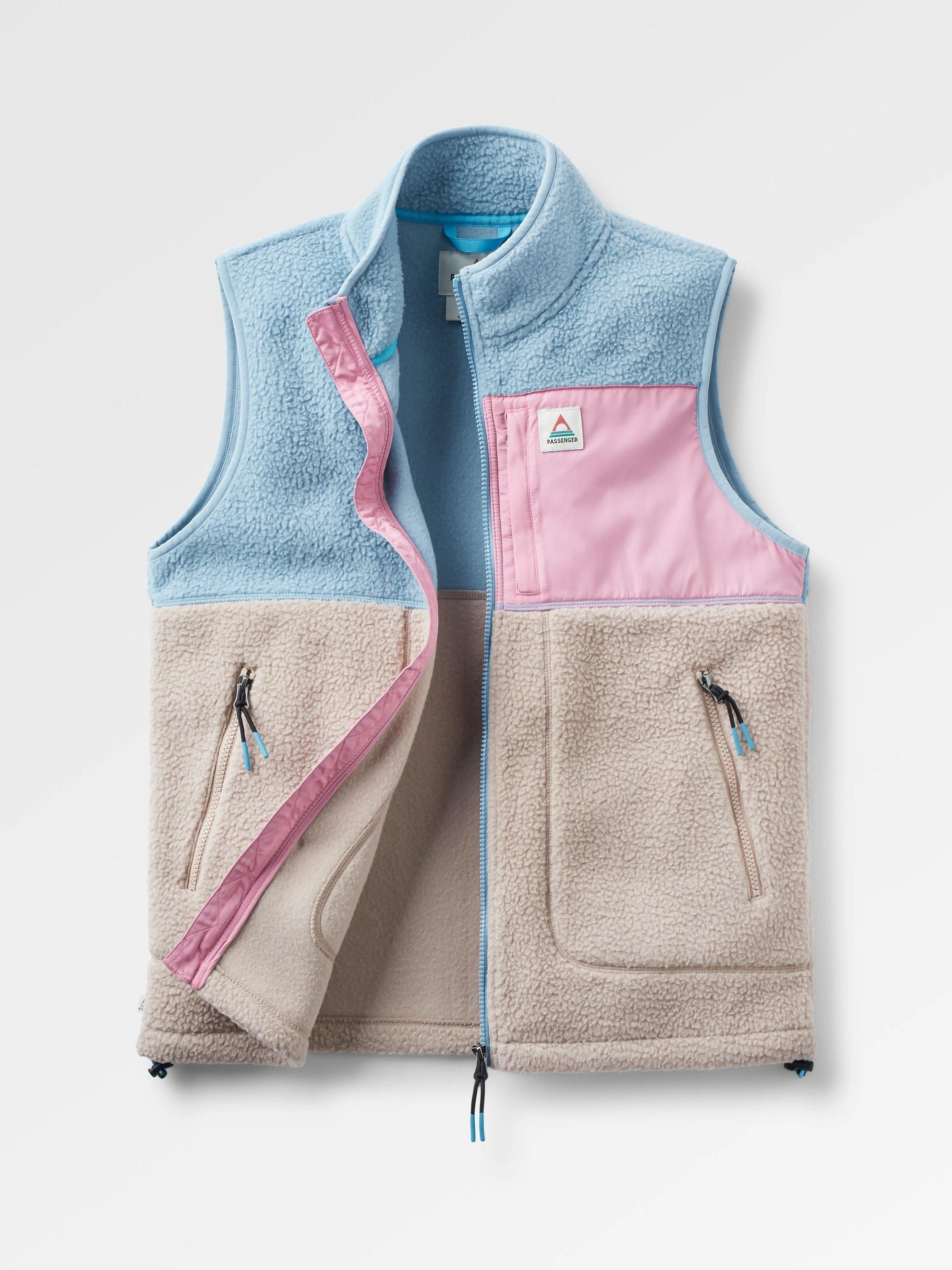 Product image 1 of 7, which shows Passenger Fairbanks Full Zip Fleece Gilet, Multi, M