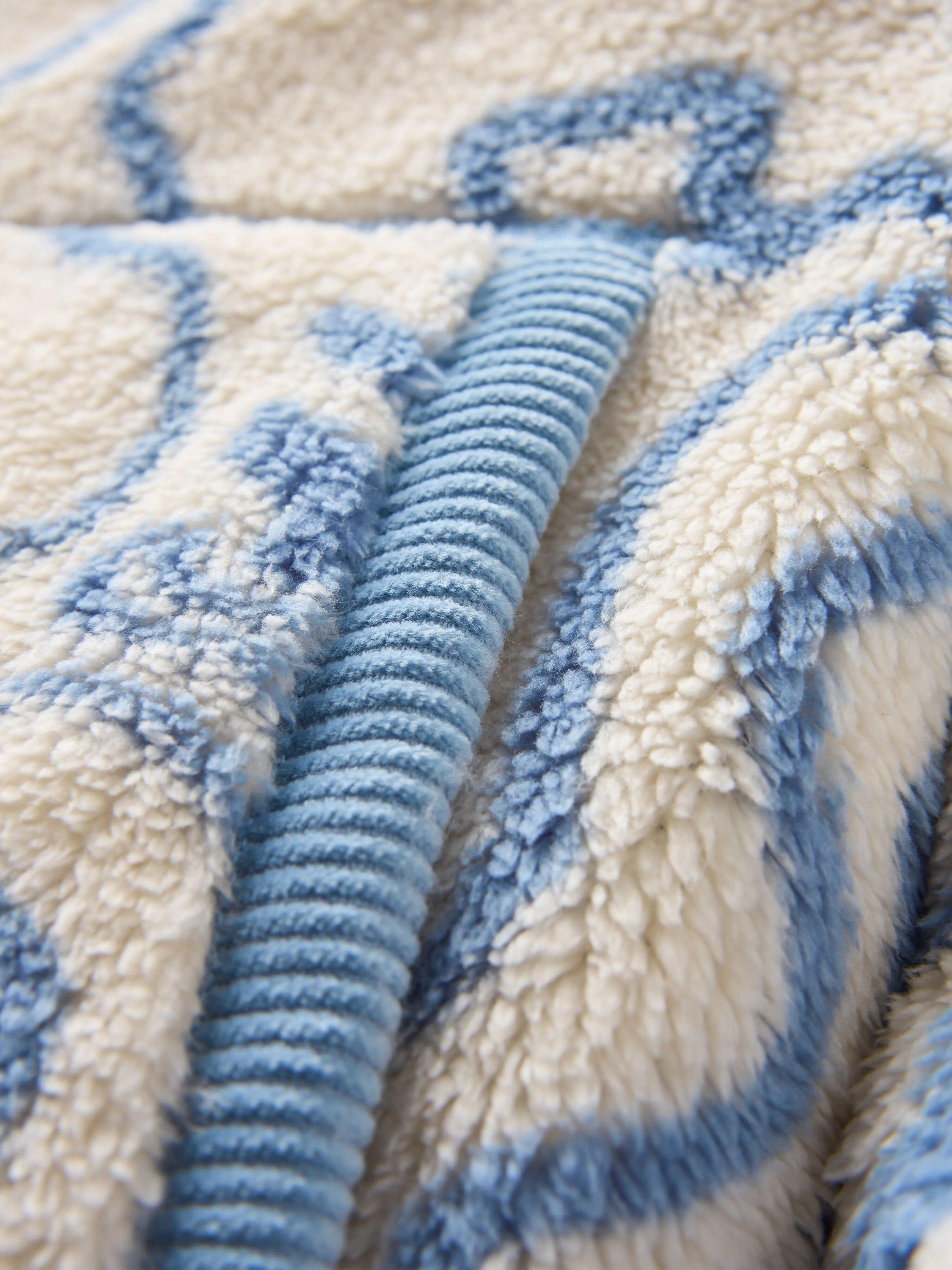 Product image 3 of 10, which shows Passenger Iris Collarless Fleece, Cream/Blue, M