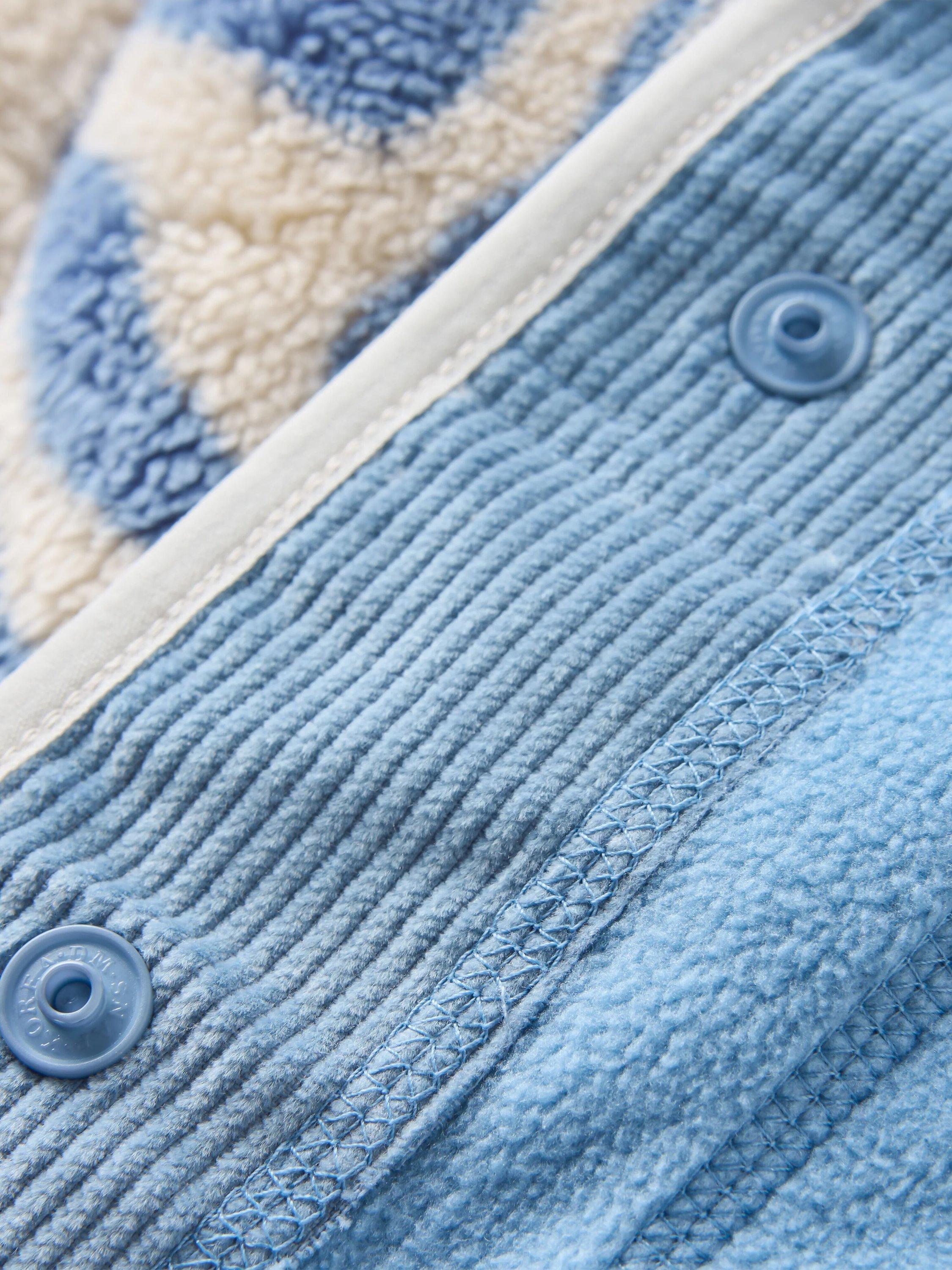 Product image 6 of 10, which shows Passenger Iris Collarless Fleece, Cream/Blue, M