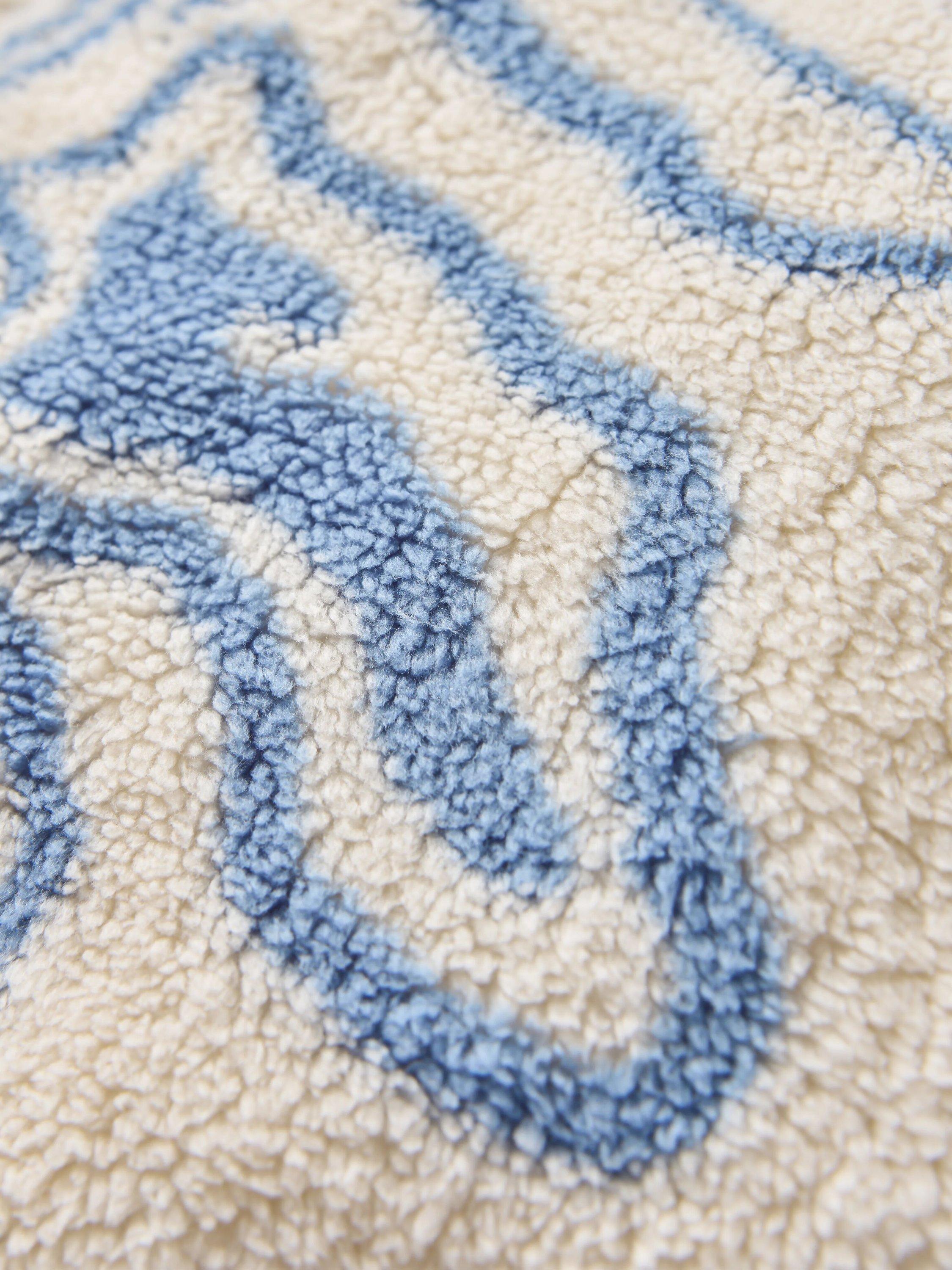 Product image 7 of 10, which shows Passenger Iris Collarless Fleece, Cream/Blue, M