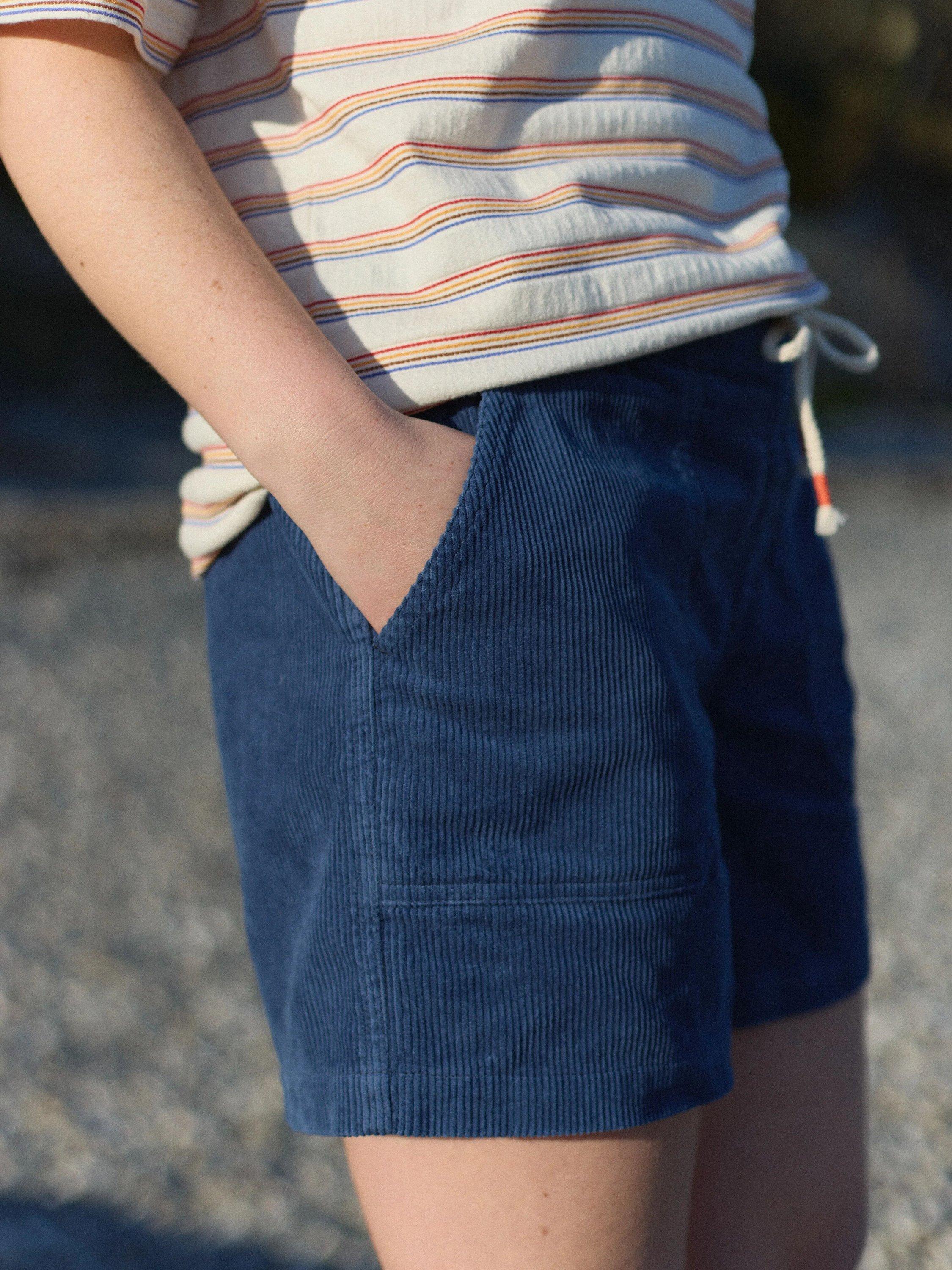 Product image 2 of 7, which shows Passenger Avian Corduroy Shorts, Blue, XS