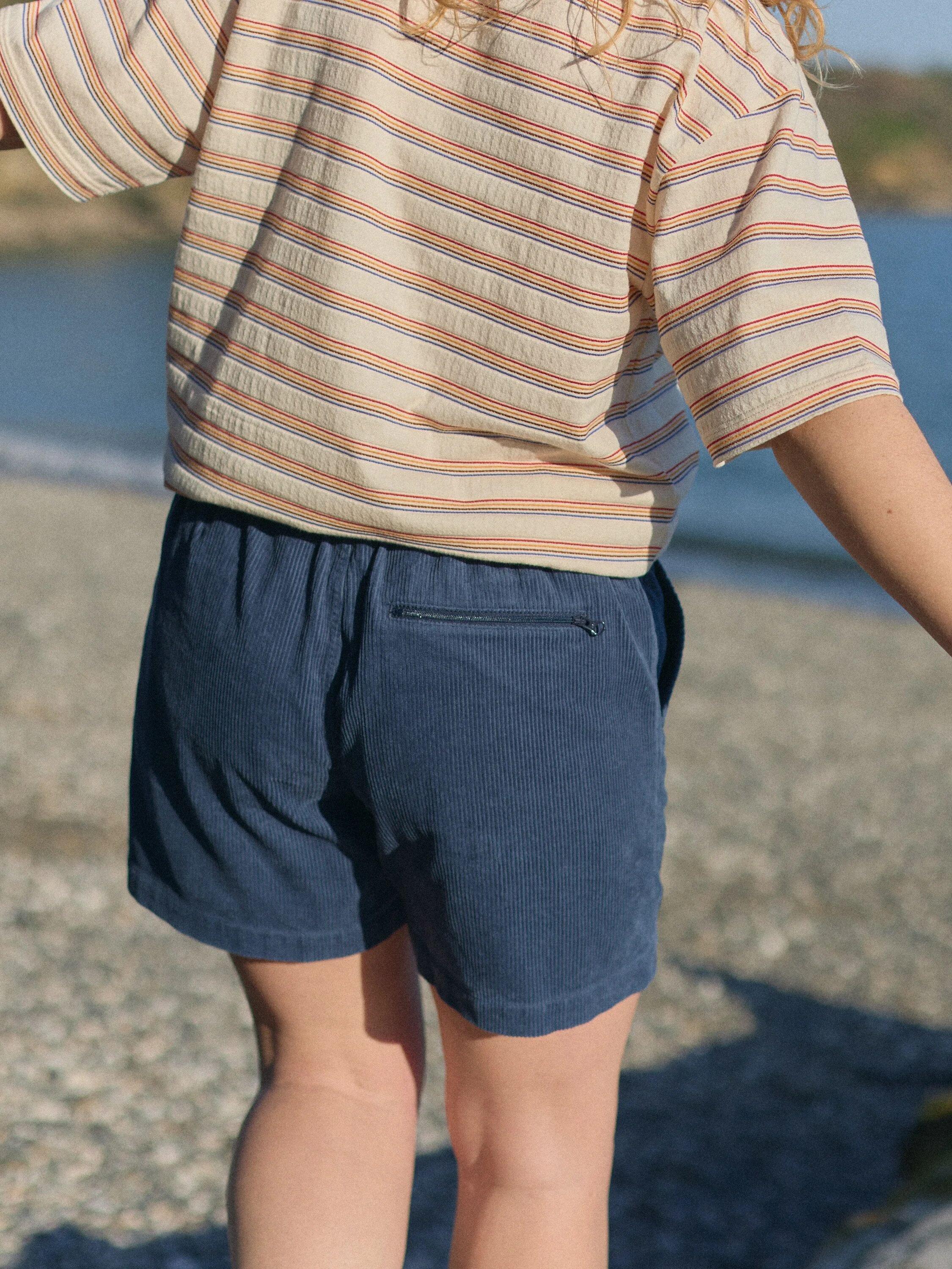 Product image 3 of 7, which shows Passenger Avian Corduroy Shorts, Blue, XS