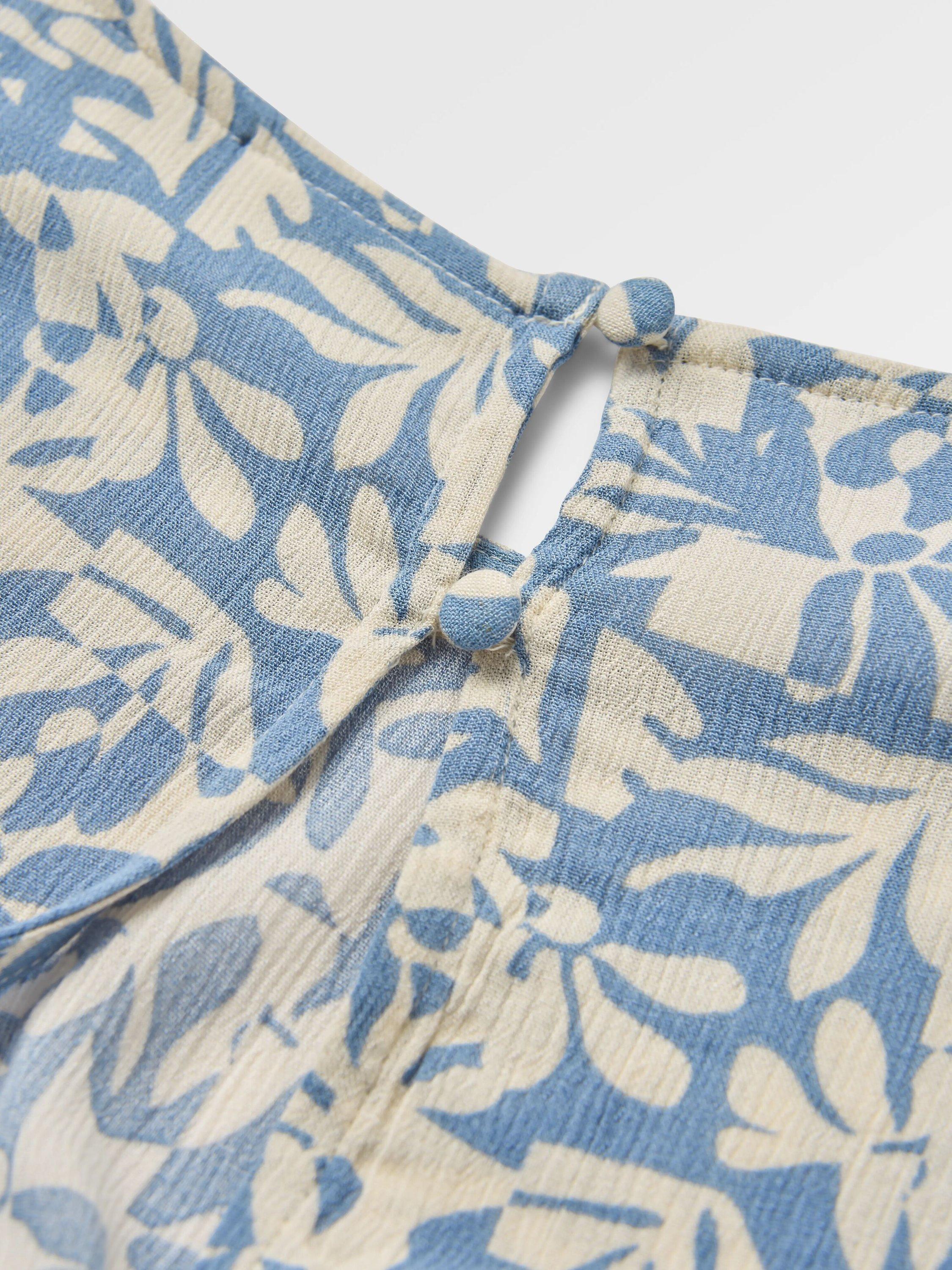 Product image 2 of 7, which shows Passenger Thimbleberry Sleeveless Jumpsuit, Cream/Blue, M