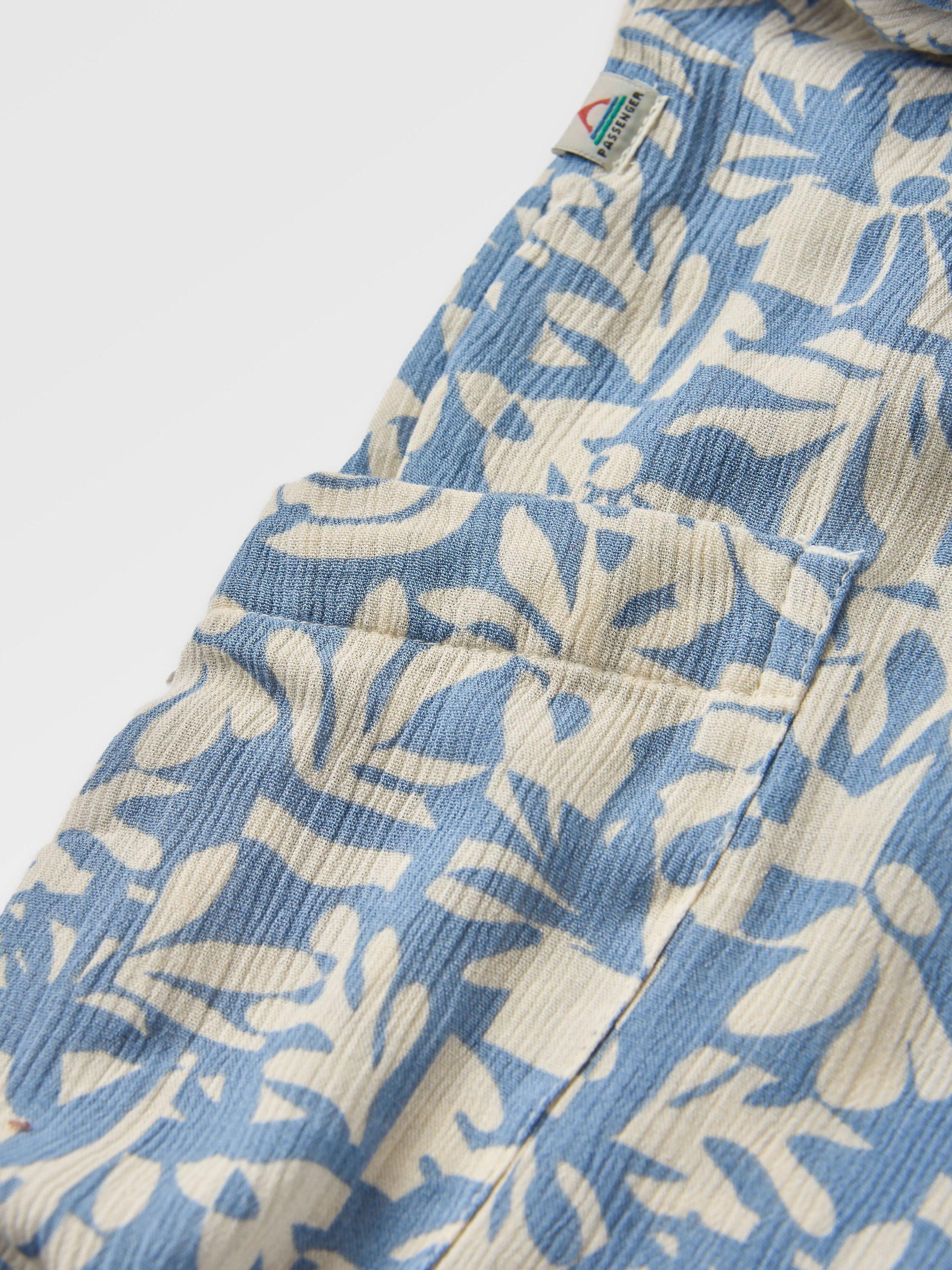 Product image 4 of 7, which shows Passenger Thimbleberry Sleeveless Jumpsuit, Cream/Blue, M