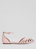 L.K.Bennett Aubrey Suede Flat Sandals, Dusty Pink