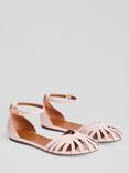 L.K.Bennett Aubrey Suede Flat Sandals, Dusty Pink