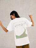 White Stuff Cotton Oversized Graphic Back T-Shirt, White