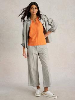 White Stuff Nelly Notch Neck T-Shirt, Mid Orange, Mid Orange