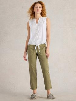 White Stuff Tulip Button Pure Organic Cotton Shirt, White, White