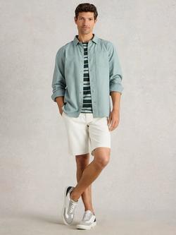 White Stuff Ely Linen Blend Regular Fit Shirt, Light Blue