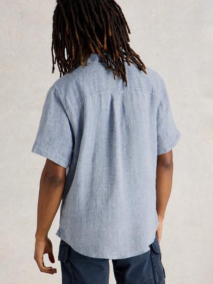 White Stuff Keswick Linen Regular Fit Shirt - view 2, Light Blue