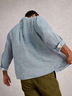White Stuff Keswick Linen Regular Fit Shirt, Blue - view 2, Blue
