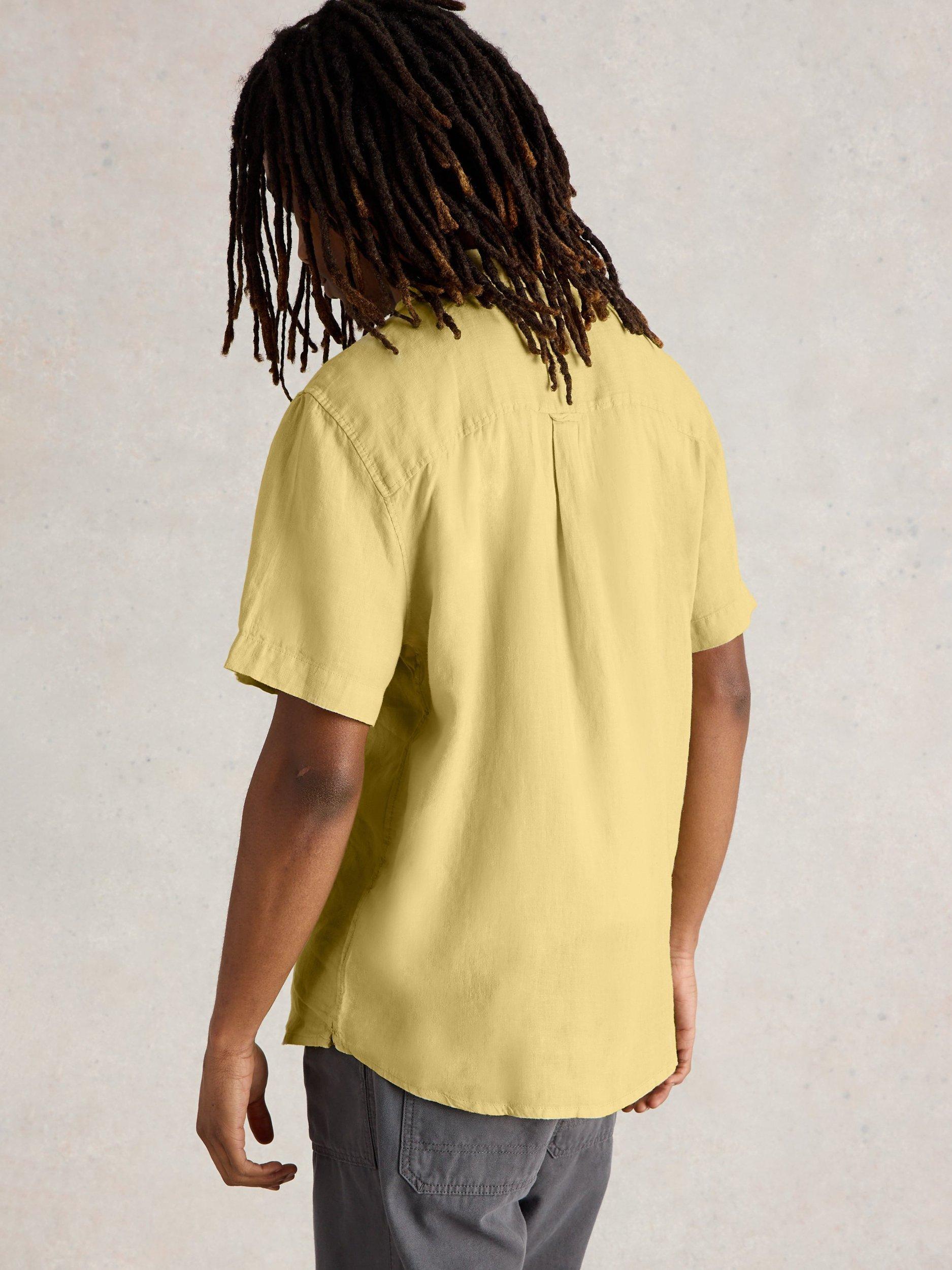 Product image 2 of 6, which shows White Stuff Keswick Linen Regular Fit Shirt, Light Khaki, S