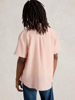 White Stuff Keswick Linen Regular Fit Shirt - view 2, Light Pink