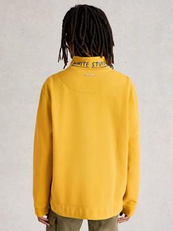 White Stuff Pique Cotton Half Zip Sweatshirt - view 2, Yellow