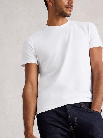 White Stuff Abersoch Cotton Tee, White, White