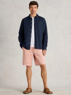 White Stuff Ely Linen Blend Regular Fit Shirt, Dark Navy