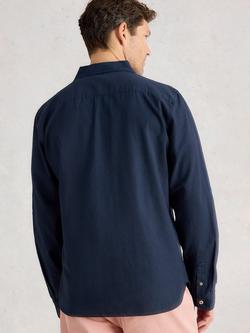 White Stuff Ely Linen Blend Regular Fit Shirt - view 2, Dark Navy