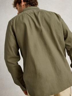 White Stuff Ely Linen Blend Regular Fit Shirt - view 2, Khaki Green