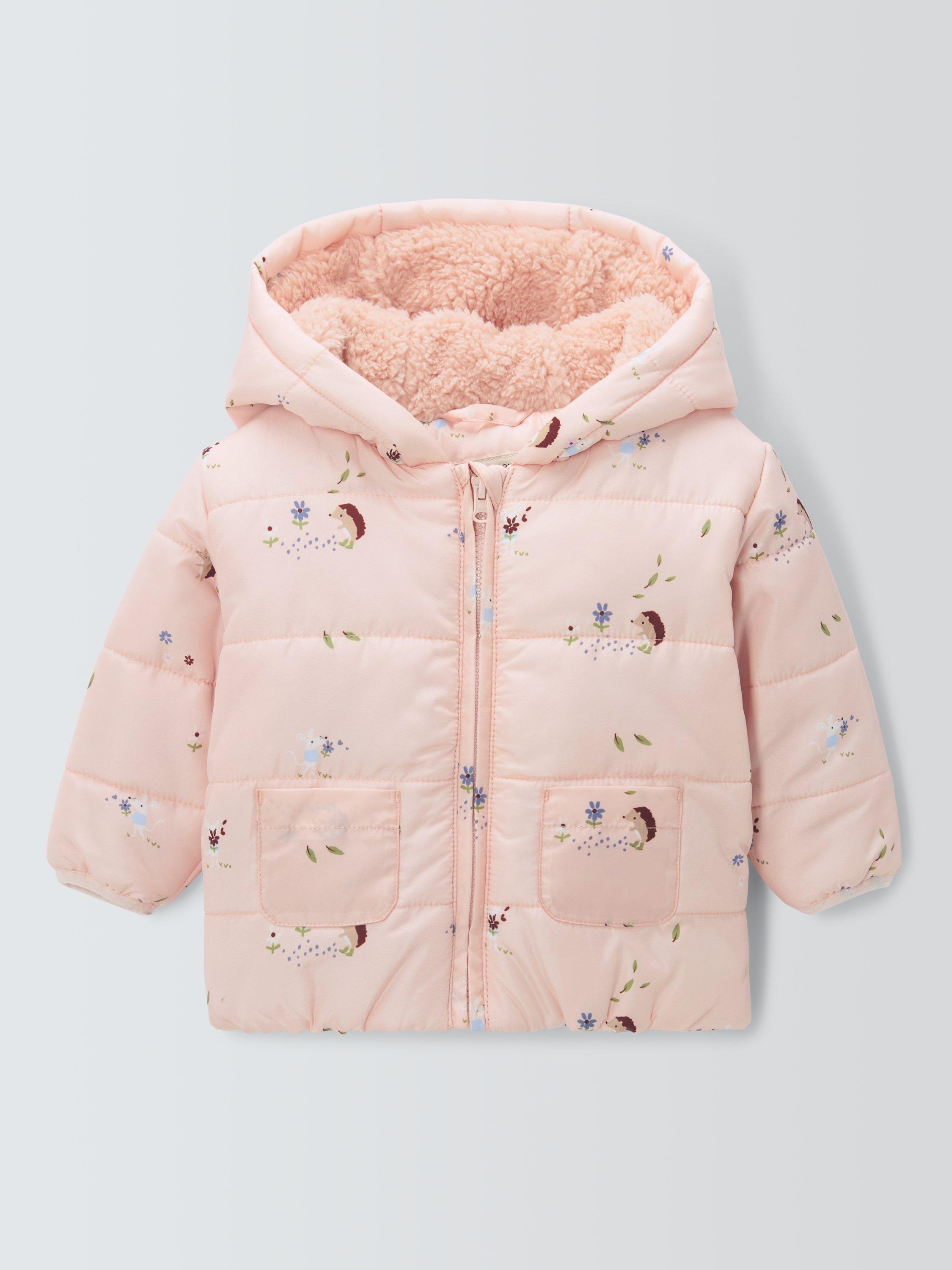 Product image 1 of 3, which shows John Lewis Baby Hedgehog Padded Jacket, Multi, 3-6 months