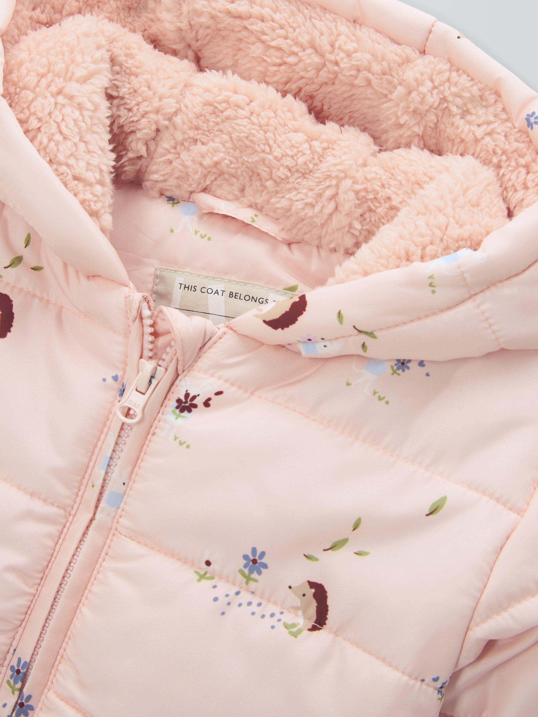 Product image 3 of 3, which shows John Lewis Baby Hedgehog Padded Jacket, Multi, 3-6 months