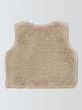 John Lewis Baby Reversible Gilet, Natural