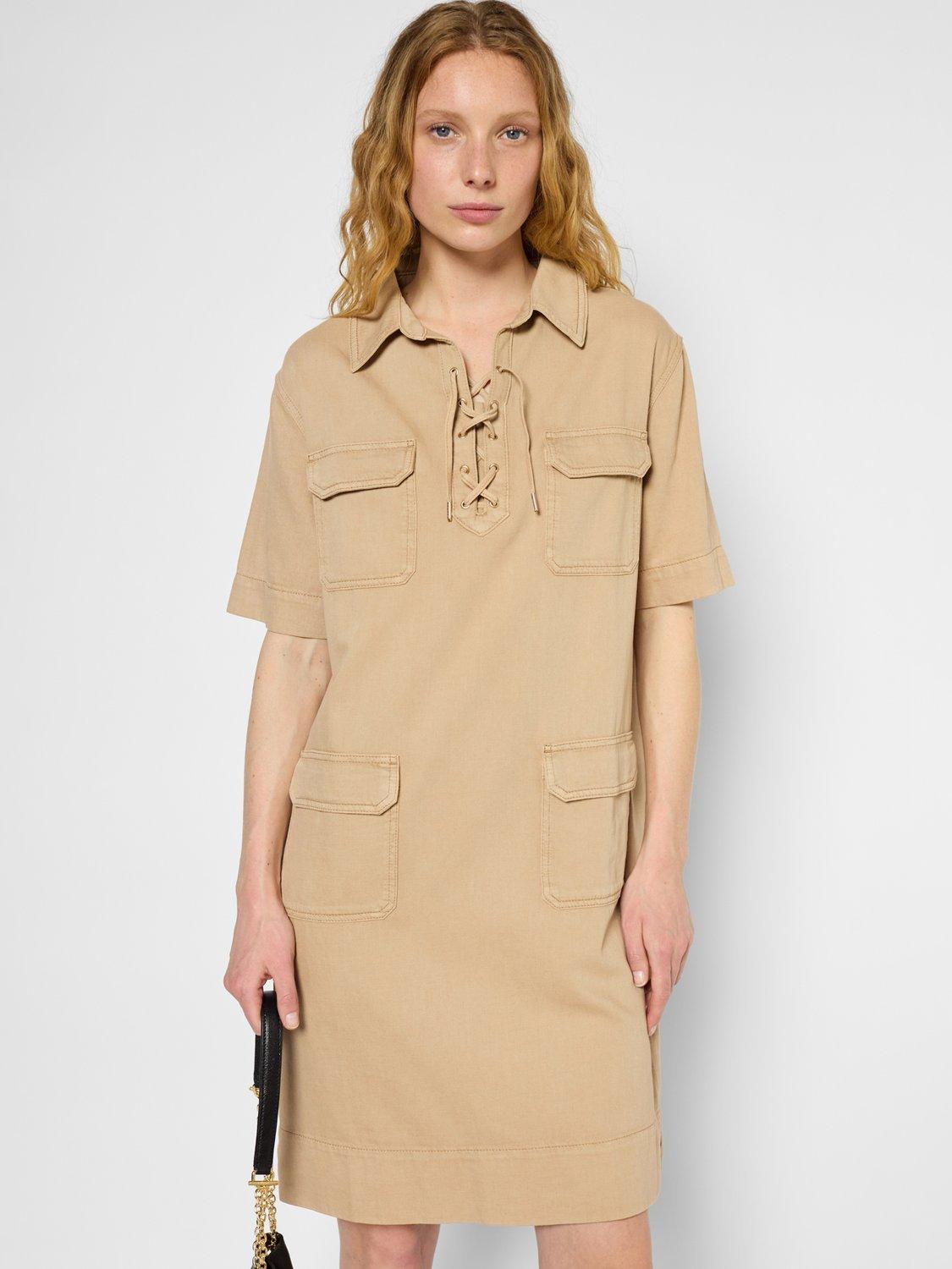 Product image 5 of 6, which shows Gerard Darel Pepita Utility Dress, Camel, 6