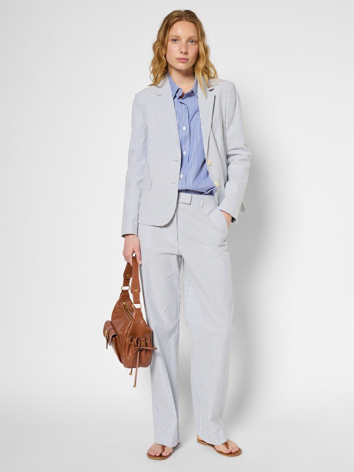 Product image 1 of 1, which shows Gerard Darel Rivelle Stripe Blazer, Blue, 16