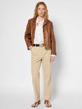 Gerard Darel Laurette Straight Trousers, Beige