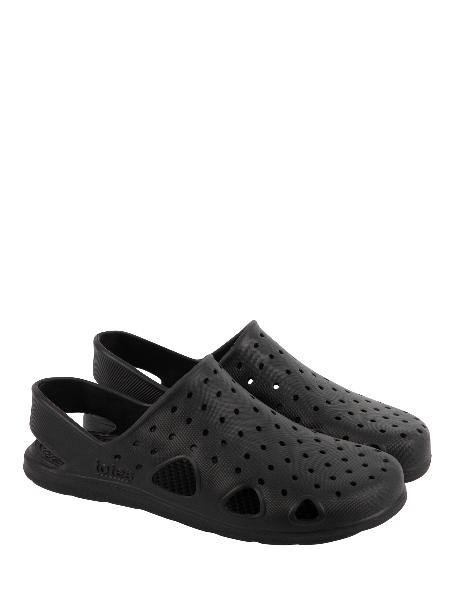 Product image 2 of 5, which shows totes Solbounce Slingback Clogs, Black, 4