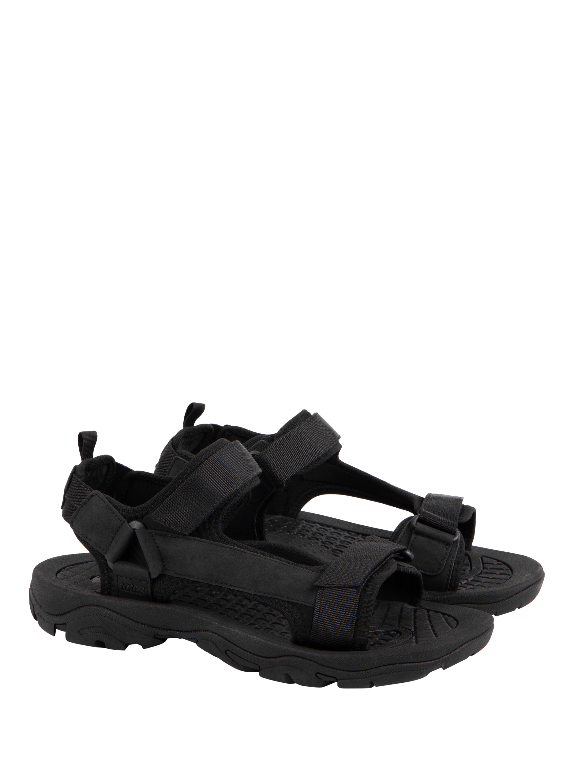 Product image 2 of 5, which shows totes Men's Walking Sandals, Black, 10