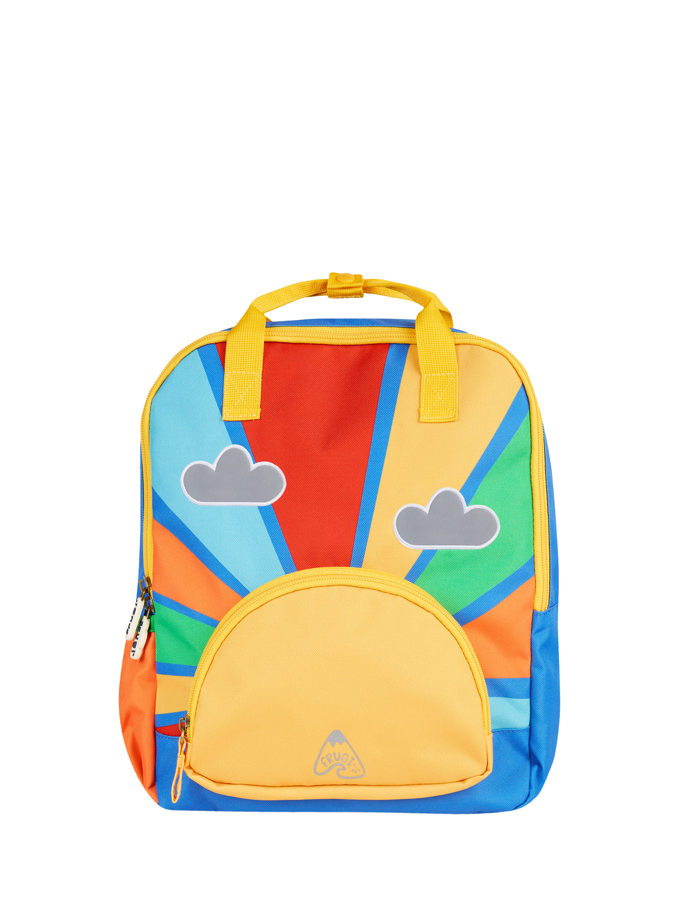 Product image 1 of 7, which shows Frugi Kids' Ramble Rainbow Backpack, Multi