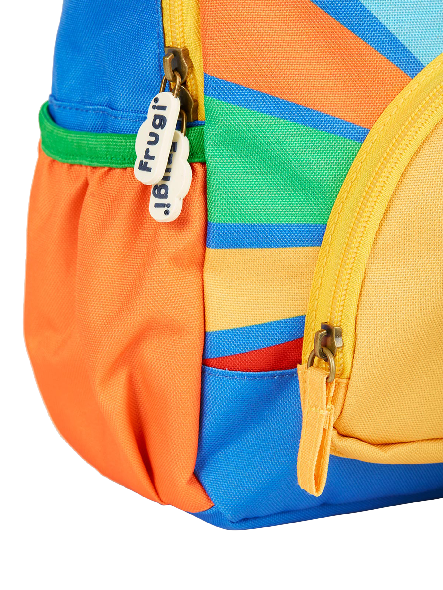 Product image 3 of 7, which shows Frugi Kids' Ramble Rainbow Backpack, Multi