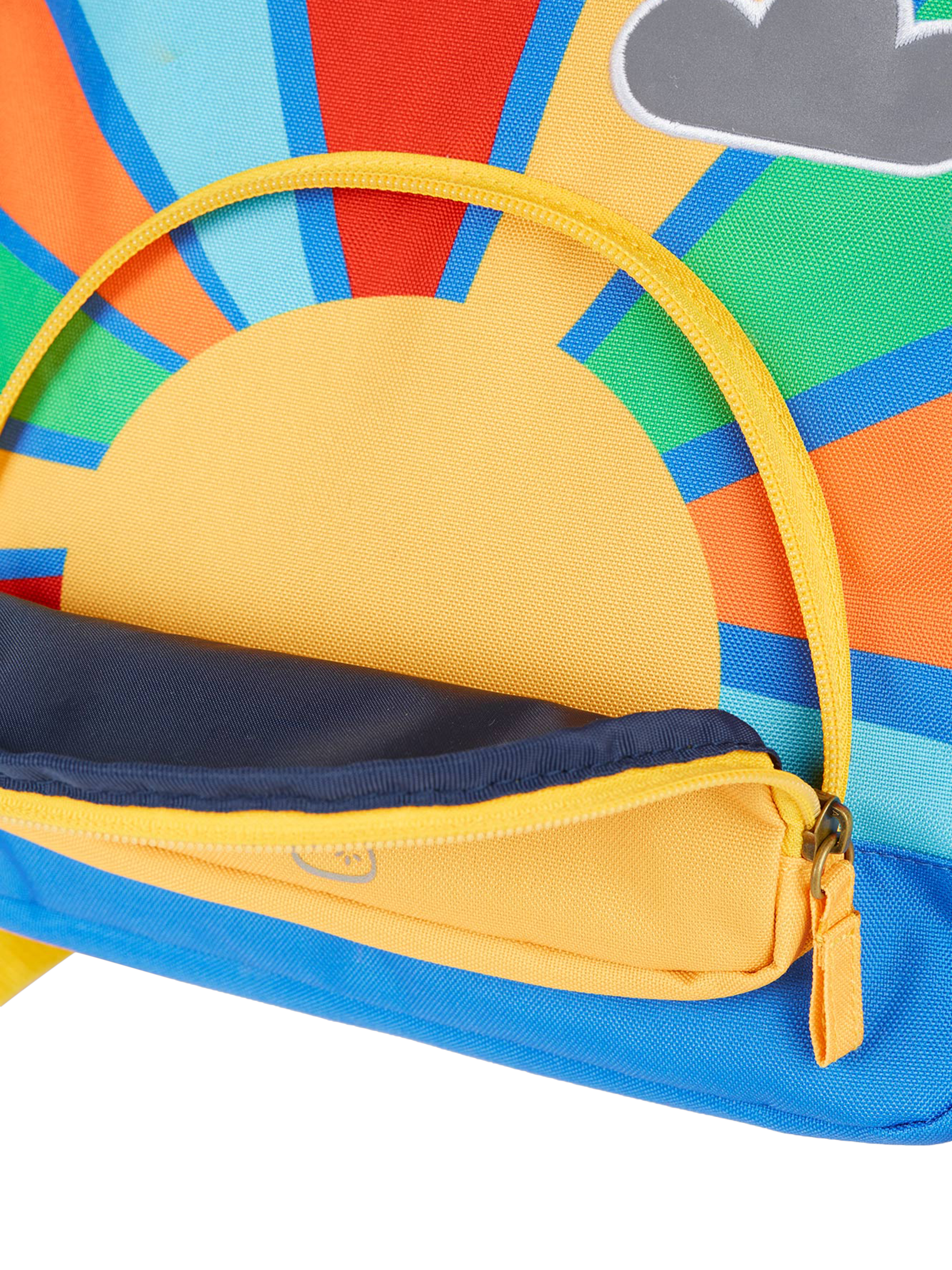 Product image 4 of 7, which shows Frugi Kids' Ramble Rainbow Backpack, Multi