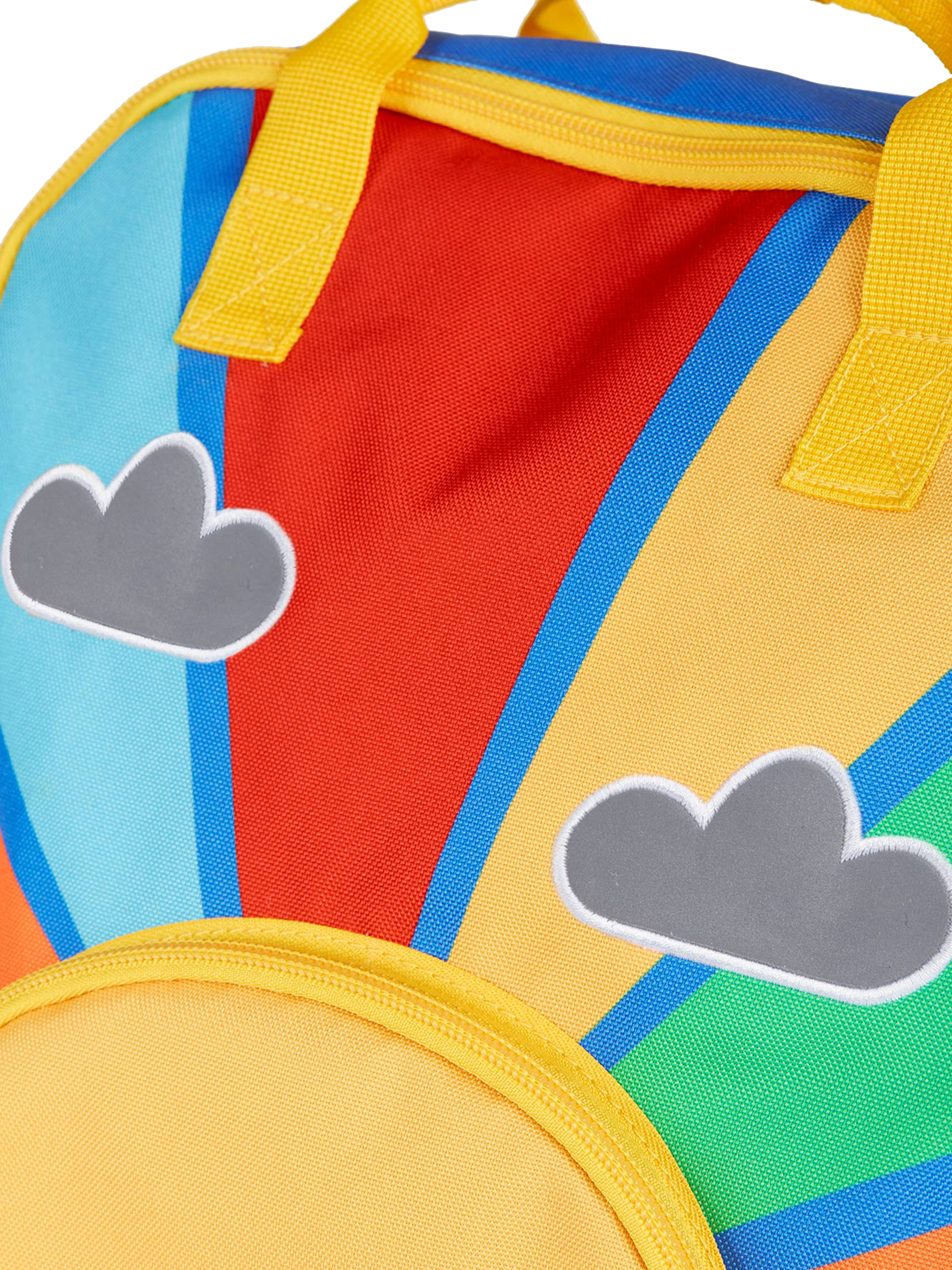 Product image 6 of 7, which shows Frugi Kids' Ramble Rainbow Backpack, Multi