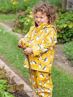 Frugi Kids' Puddle Buster Waterproof Rain Coat, Multi - view 2, Multi