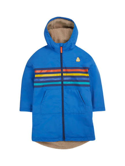 Frugi Kids' Atlantic Changing Robe, Cobalt/Rainbow, Cobalt/Rainbow