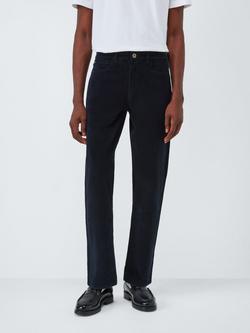 John Lewis Straight Corduroy Trousers, Black