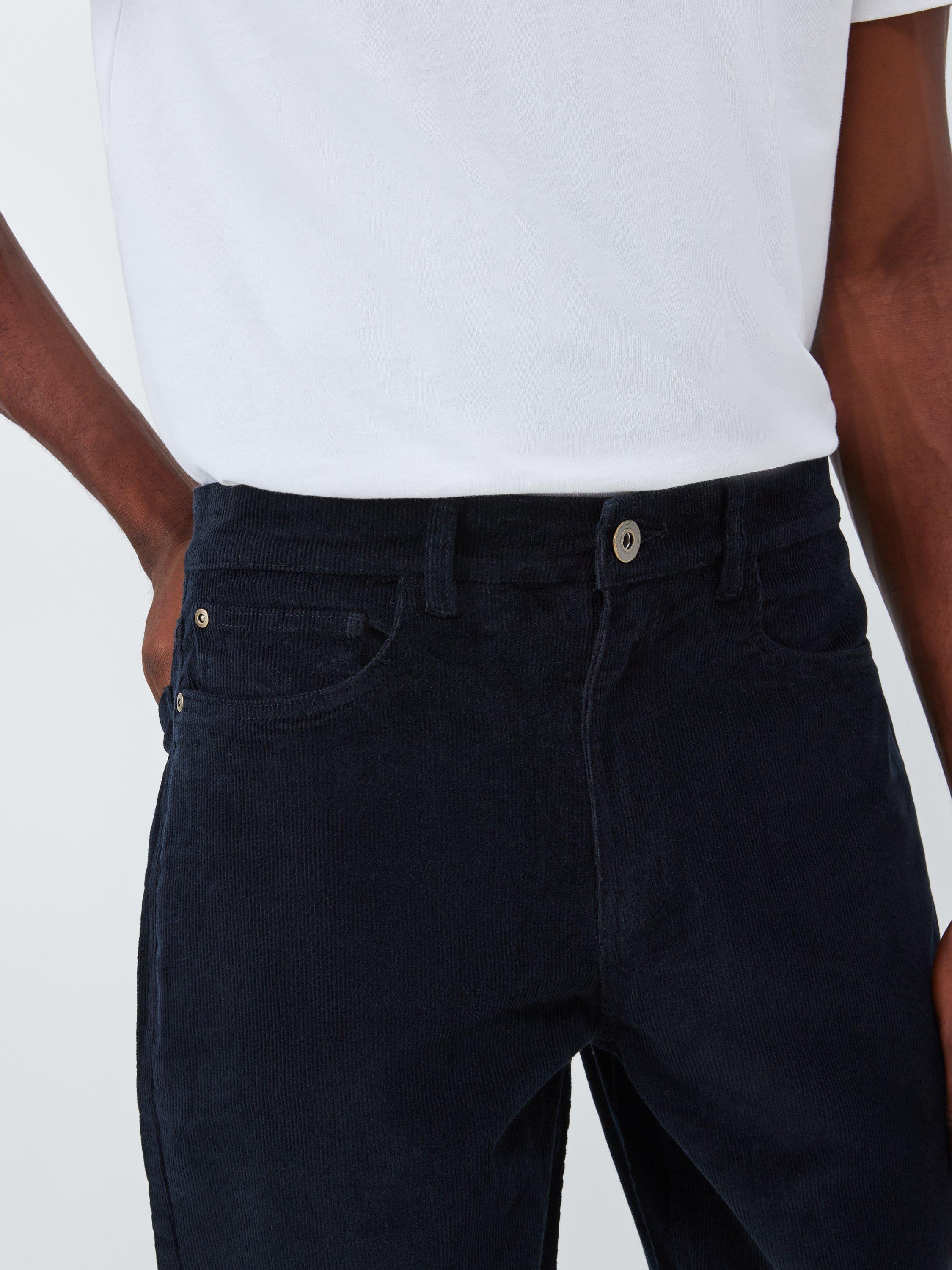 Product image 5 of 6, which shows John Lewis Straight Corduroy Trousers, Black, 34S