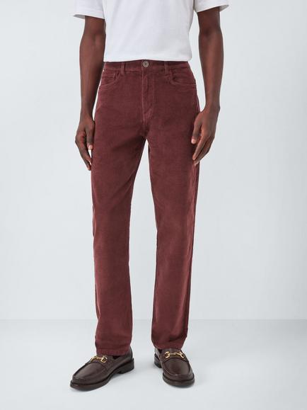 John Lewis Straight Corduroy Trousers, Decadent Chocolate