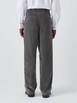 John Lewis Loose Fit Corduroy Trousers - view 2, Grey