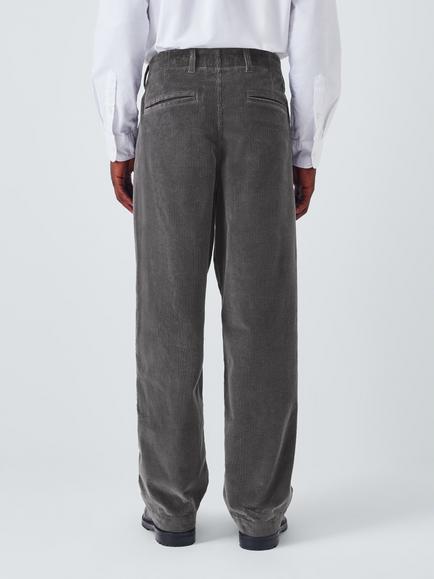 John Lewis Loose Fit Corduroy Trousers - view 2, Grey