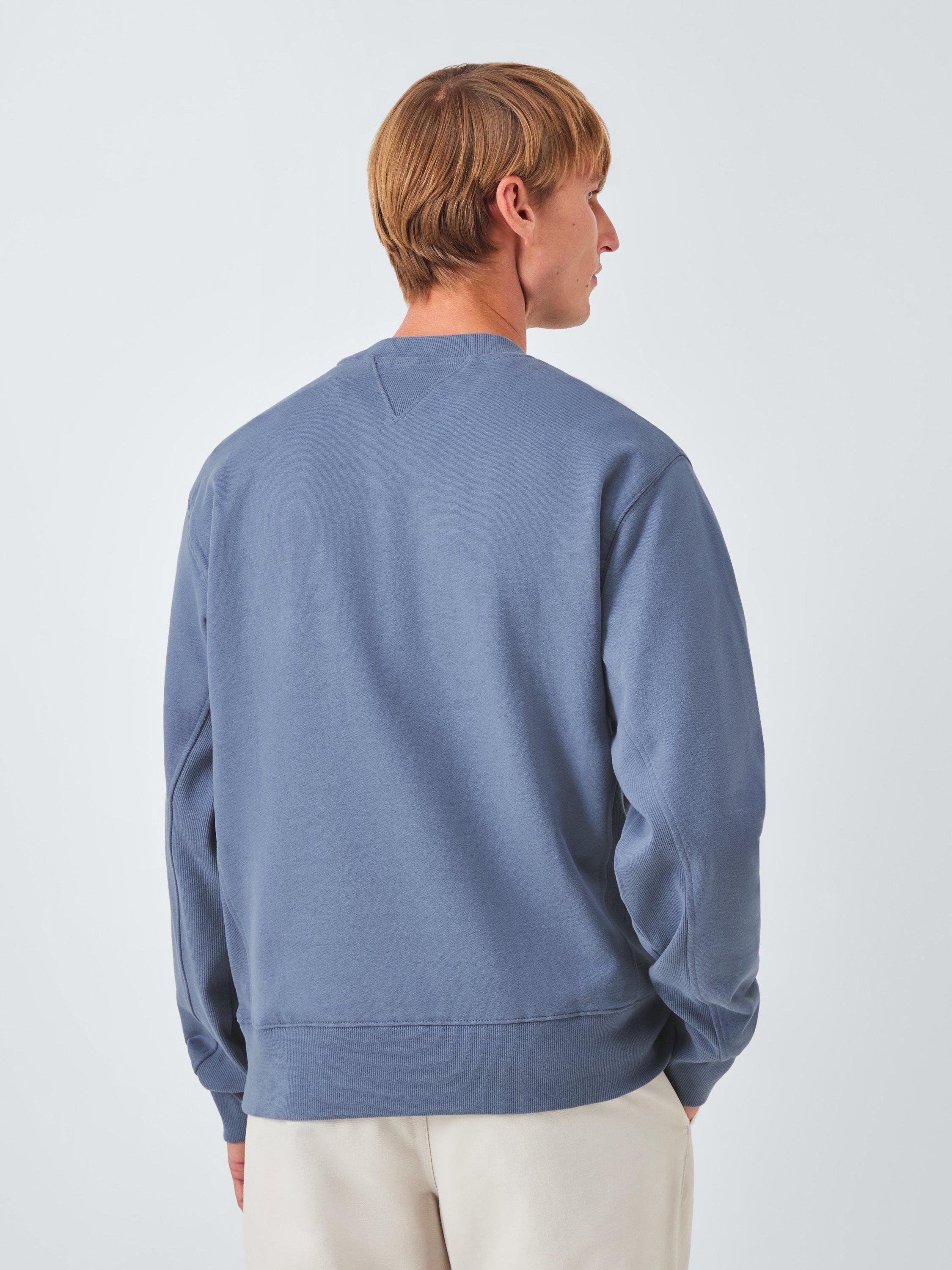 Product image 2 of 6, which shows John Lewis Crew Neck Panel Cotton Sweatshirt, Flint Stone, M