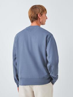 John Lewis Crew Neck Panel Cotton Sweatshirt - view 2, Flint Stone