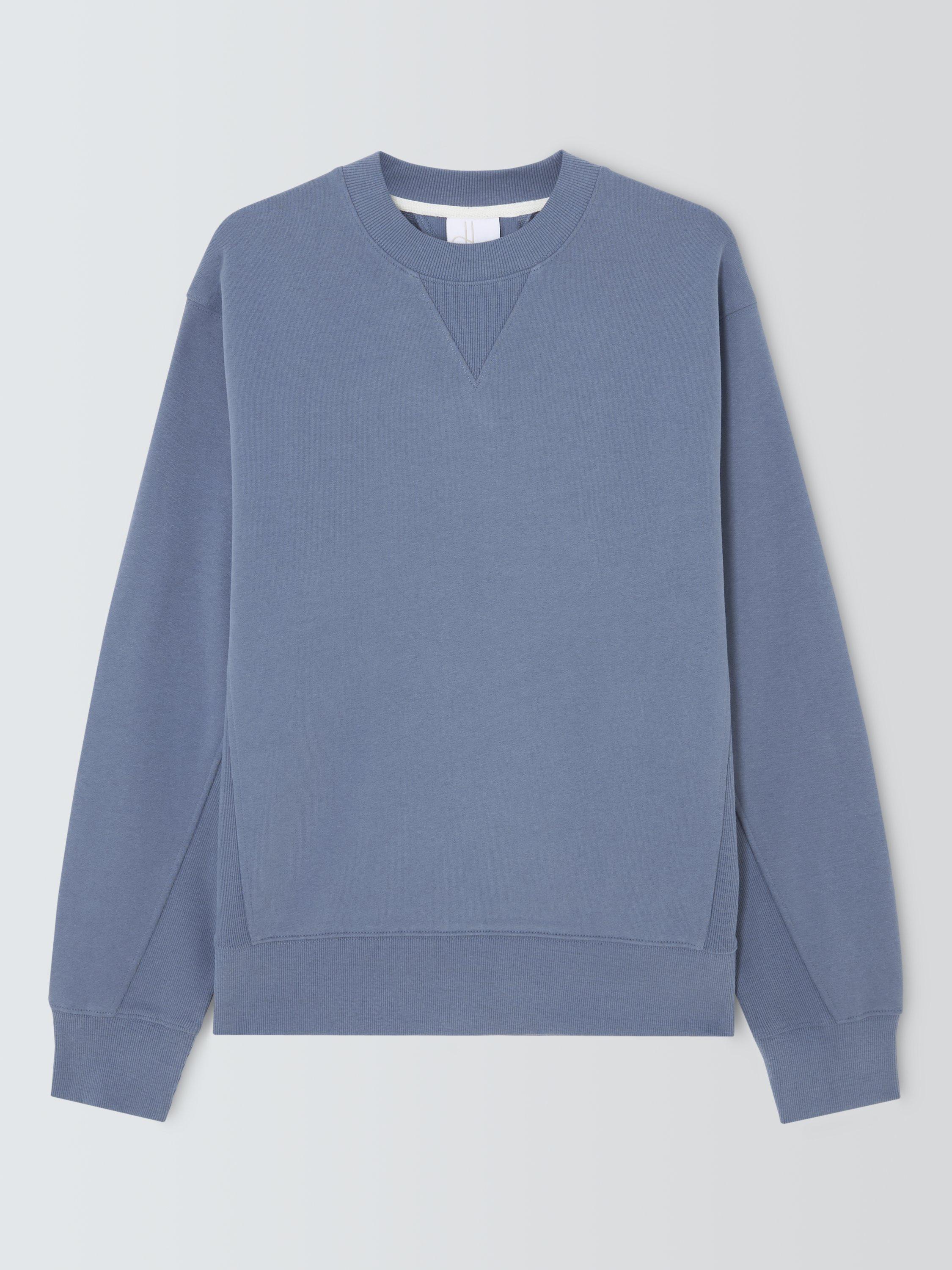 Product image 4 of 6, which shows John Lewis Crew Neck Panel Cotton Sweatshirt, Flint Stone, M