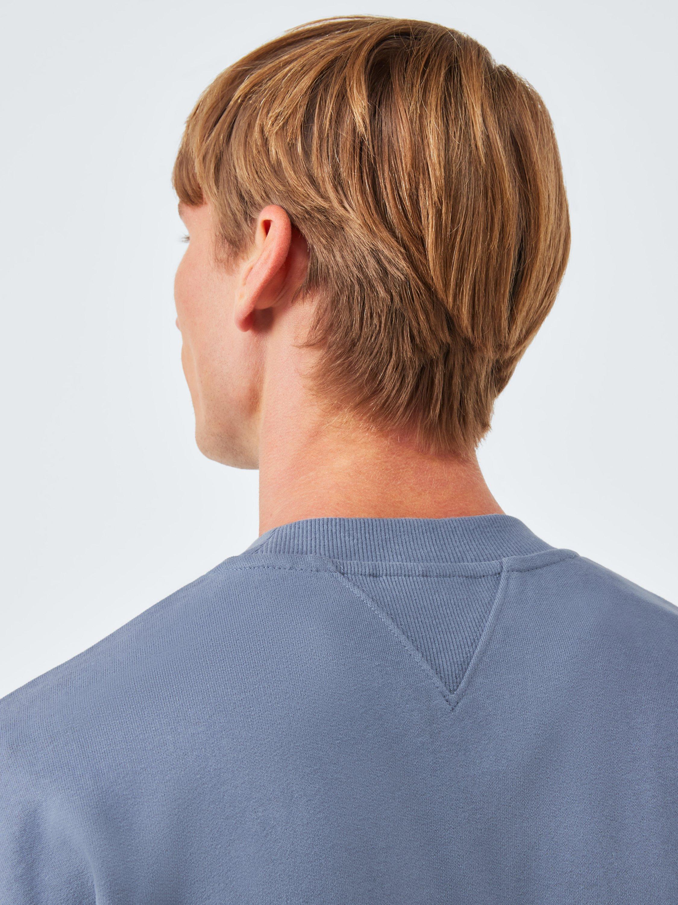 Product image 6 of 6, which shows John Lewis Crew Neck Panel Cotton Sweatshirt, Flint Stone, M