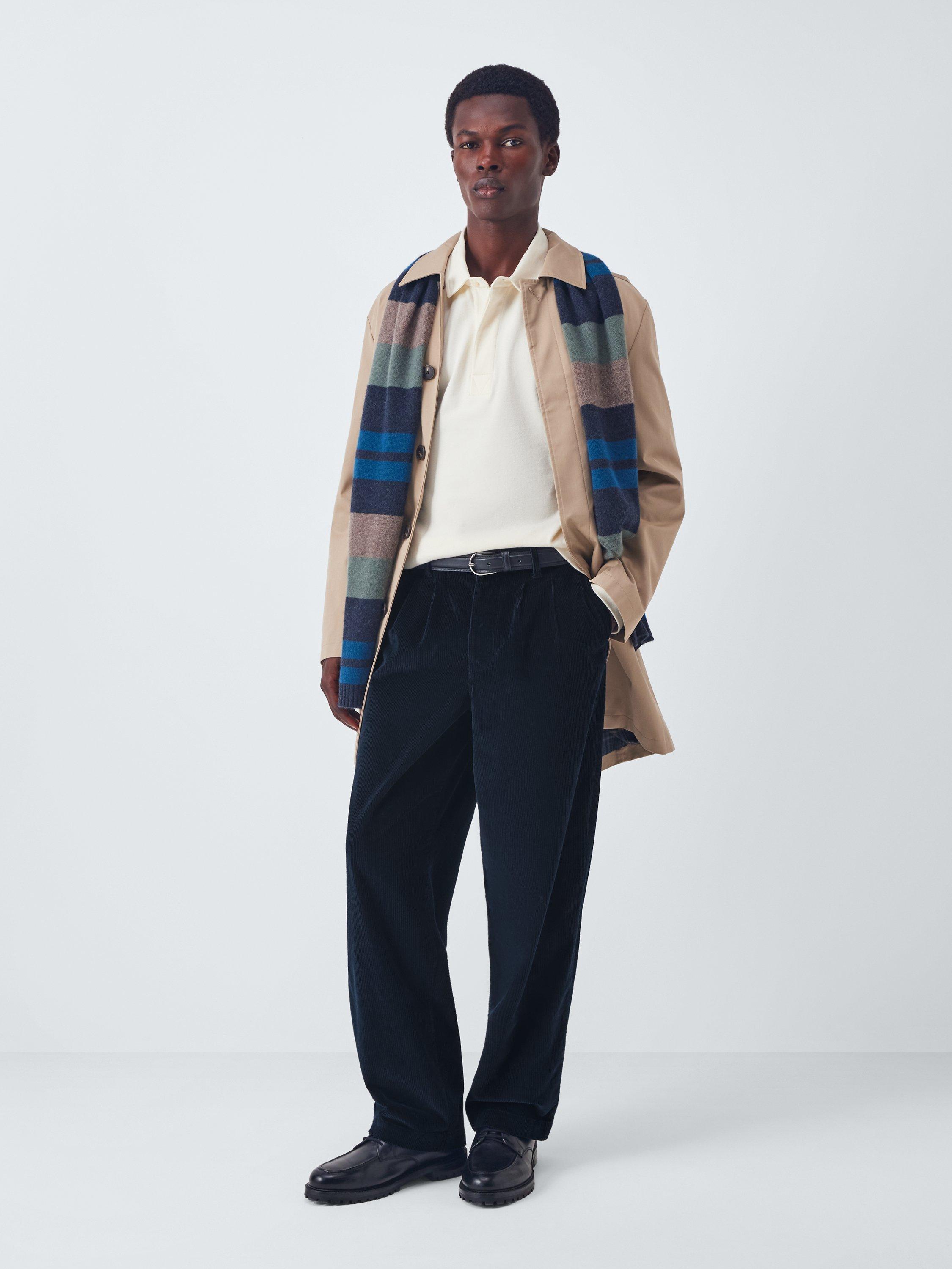 Product image 3 of 6, which shows John Lewis Loose Fit Corduroy Trousers, Sky Captain, 34R